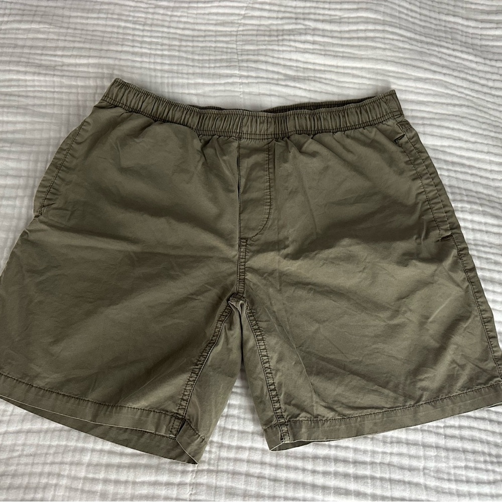 Men's Olive Green Shorts, 5” inseam